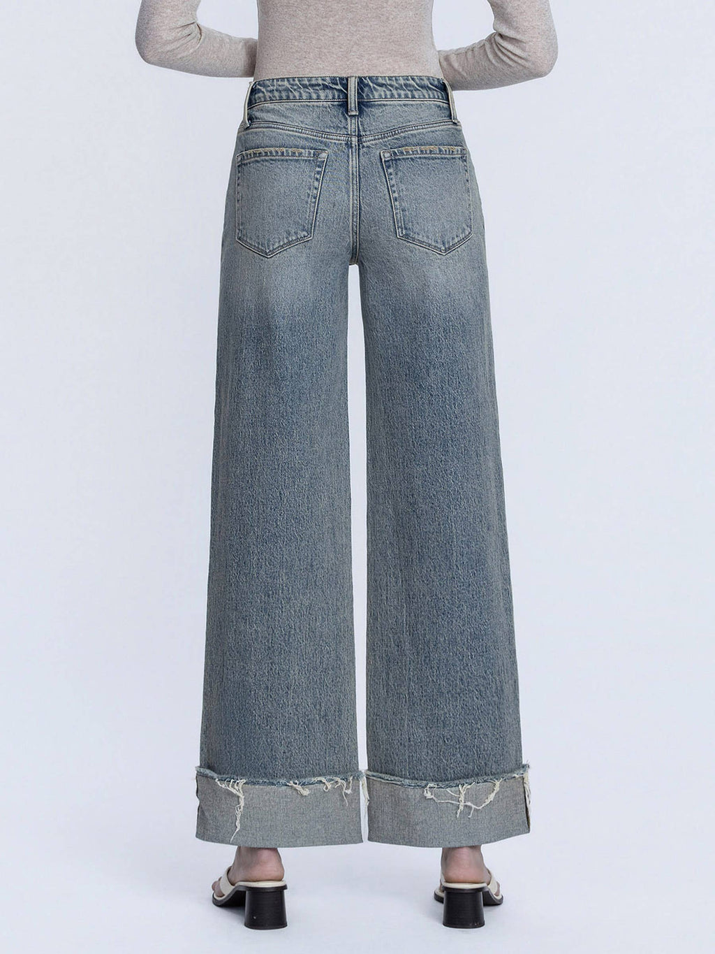 Vervet Wide Leg Cuff Jean