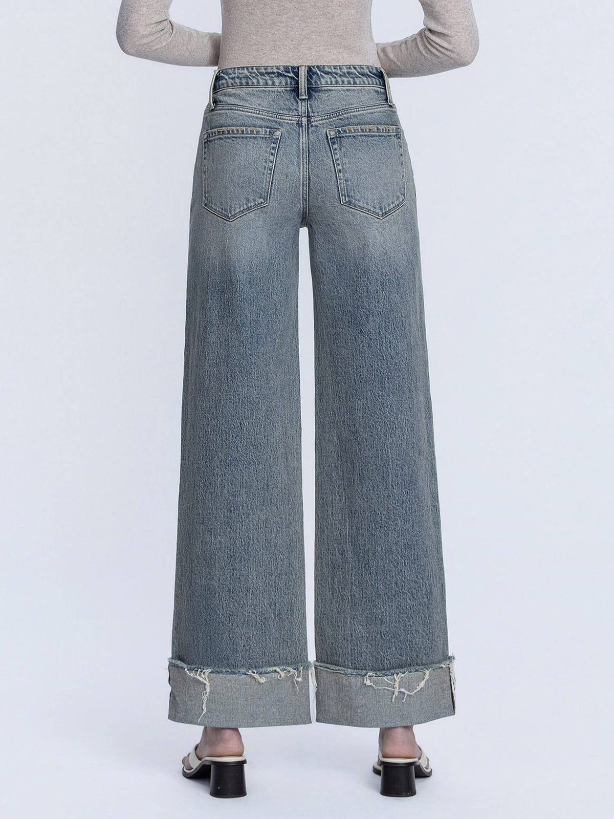 Vervet Wide Leg Cuff Jean