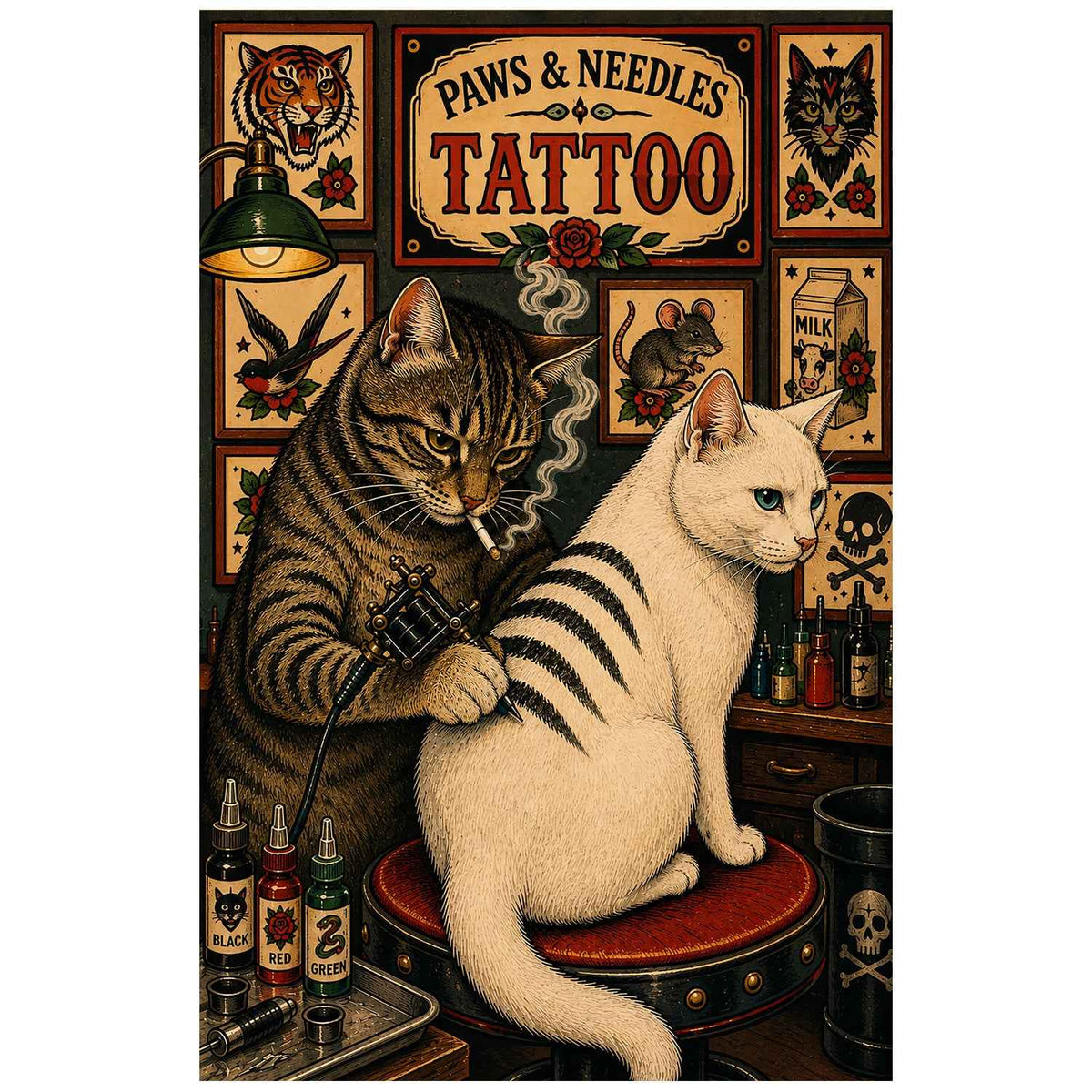 Paws | Needles Tattoo Print