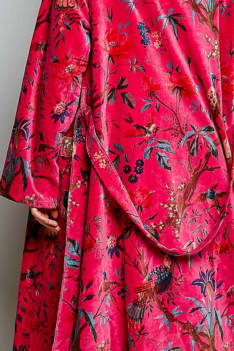 Floral Velvet Robe
