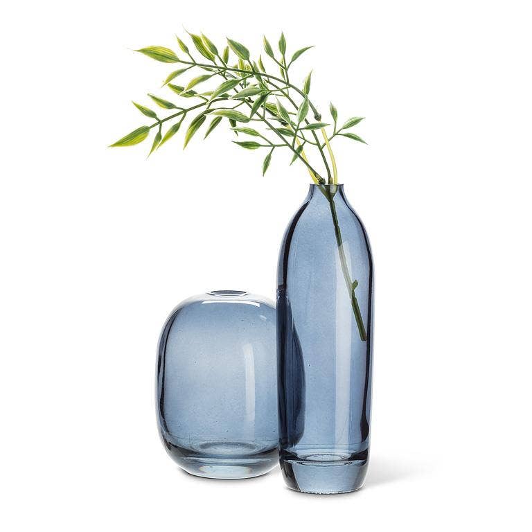 Medium Barrel Bud Vase-Dark Blue-4.5"H