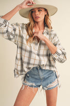 No Buttons Plaid
