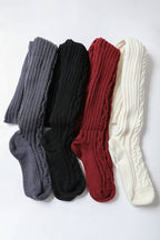 Cable Knit Knee-Highs