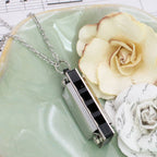 Silver Harmonica Necklace