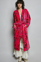 Floral Velvet Robe