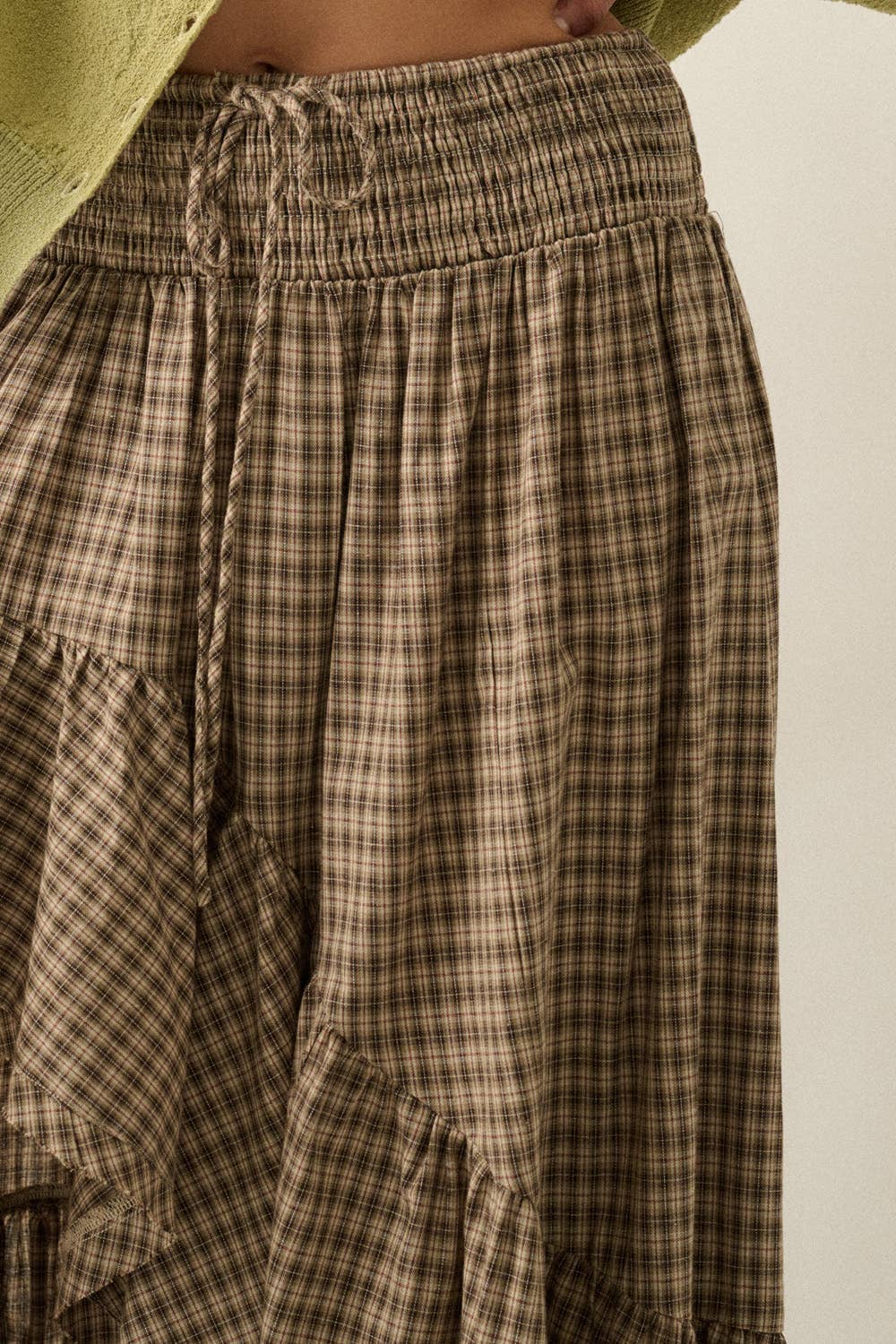 Plaid Ruffle Skirt