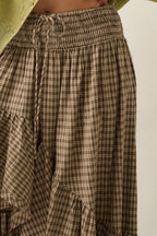 Plaid Ruffle Skirt