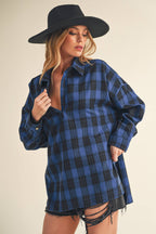 No Buttons Plaid