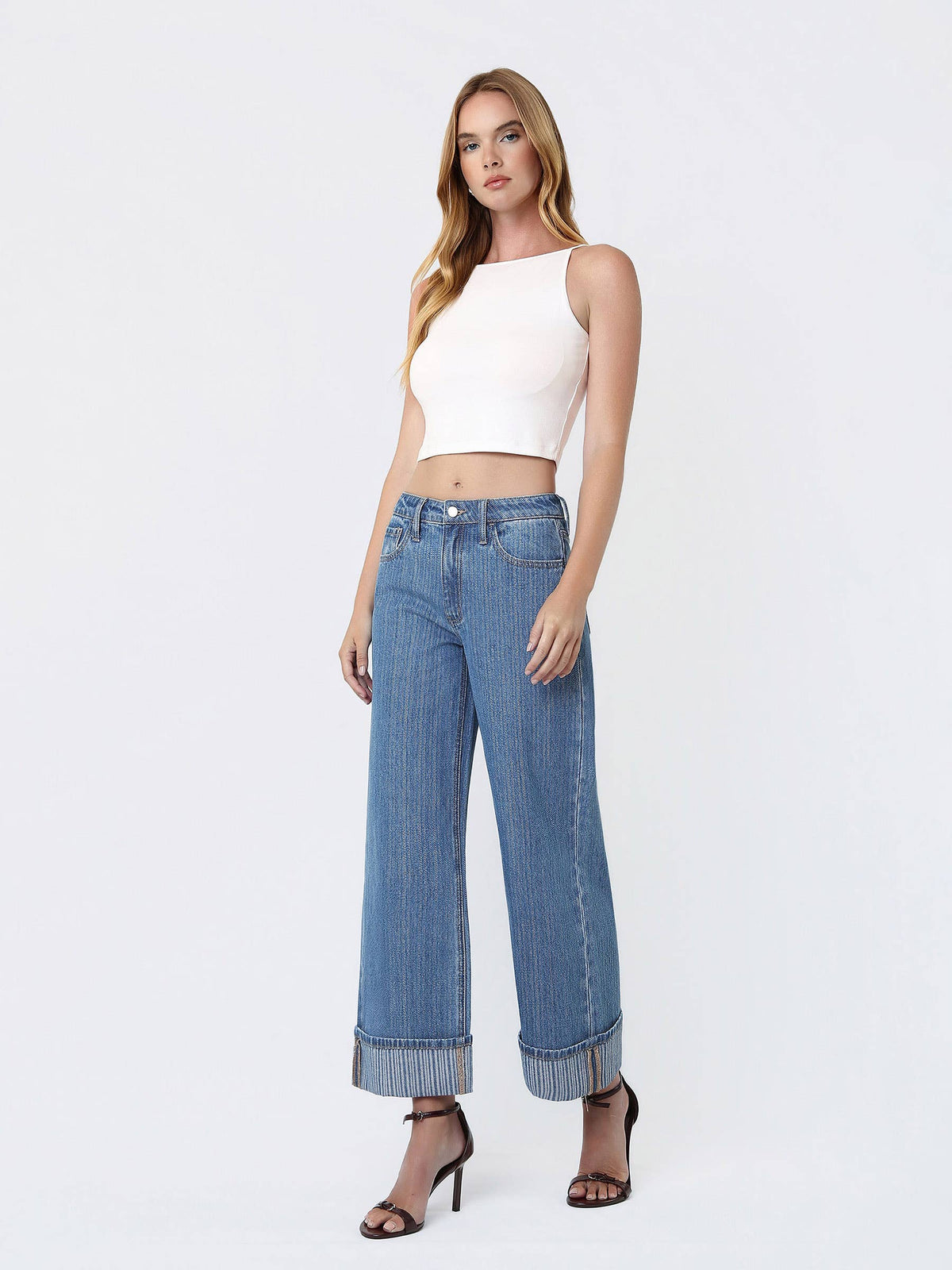 Vervet Jacquard Stripe Denim