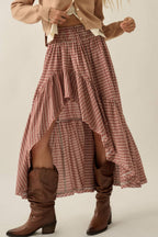 Plaid Ruffle Skirt