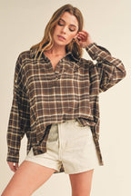 No Buttons Plaid