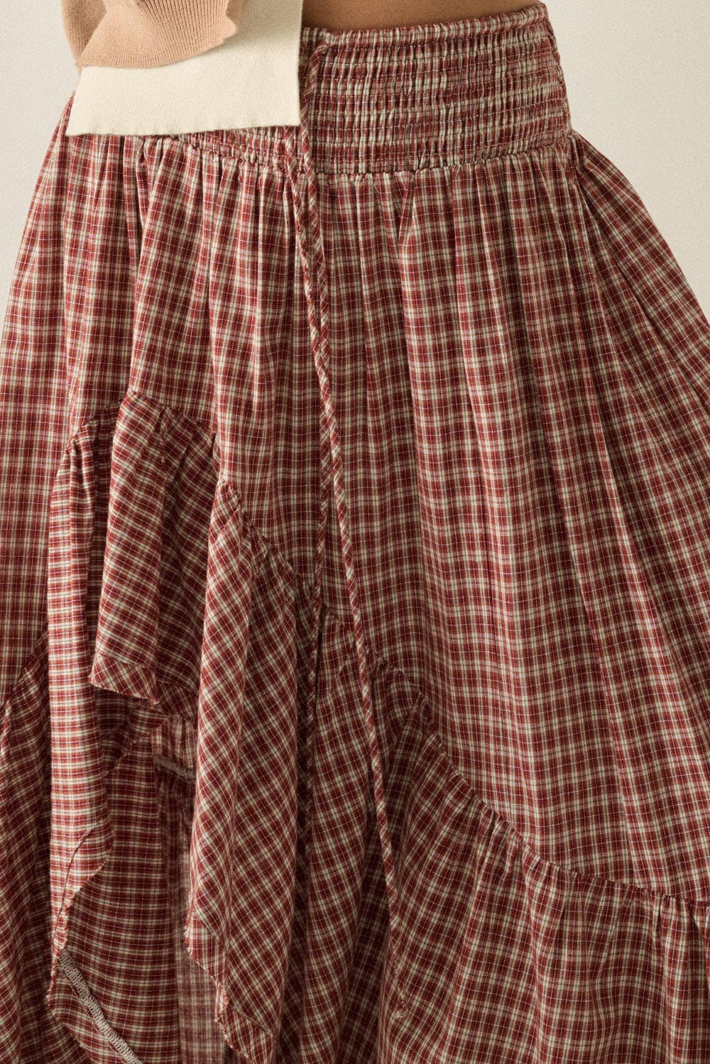 Plaid Ruffle Skirt
