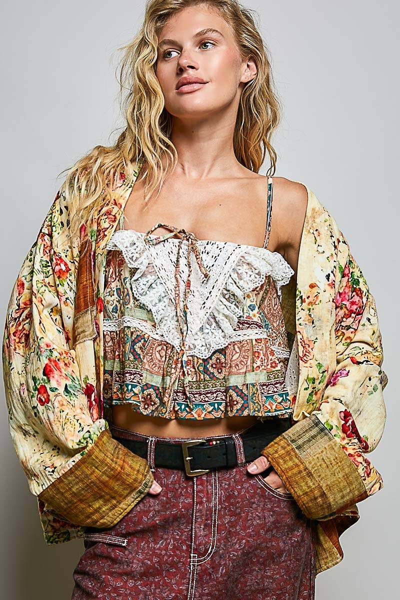 Reversible Floral Cardigan