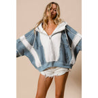 Denim | Fleece Zip Up Hoodie
