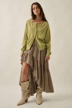 Plaid Ruffle Skirt