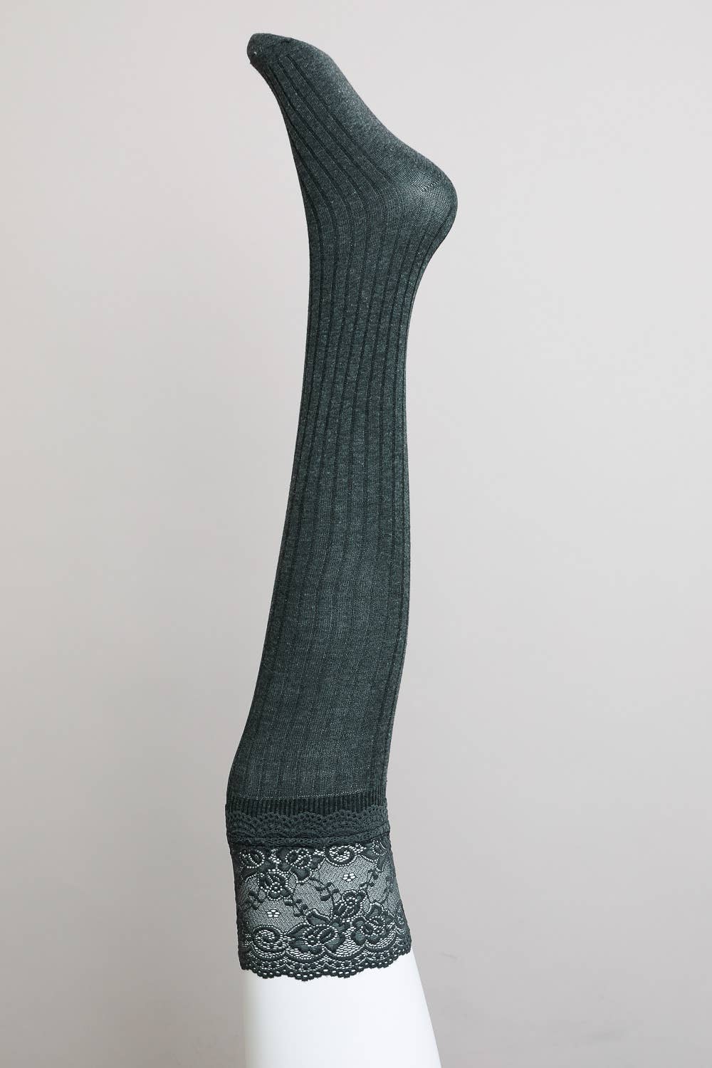 Lace Trimmed Knee-Highs