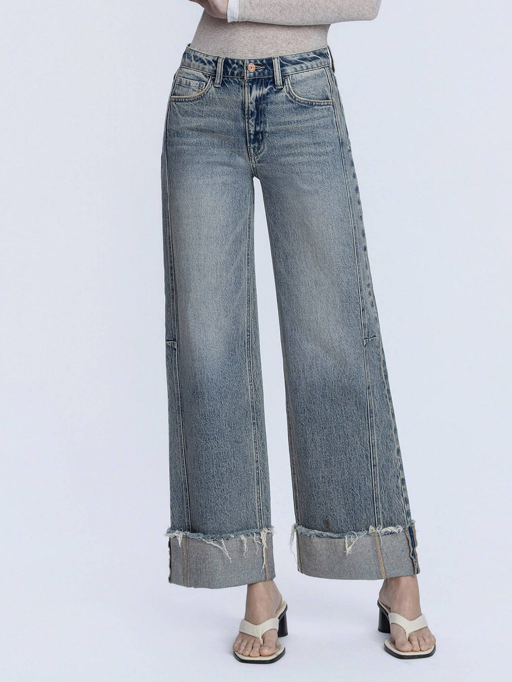 Vervet Wide Leg Cuff Jean