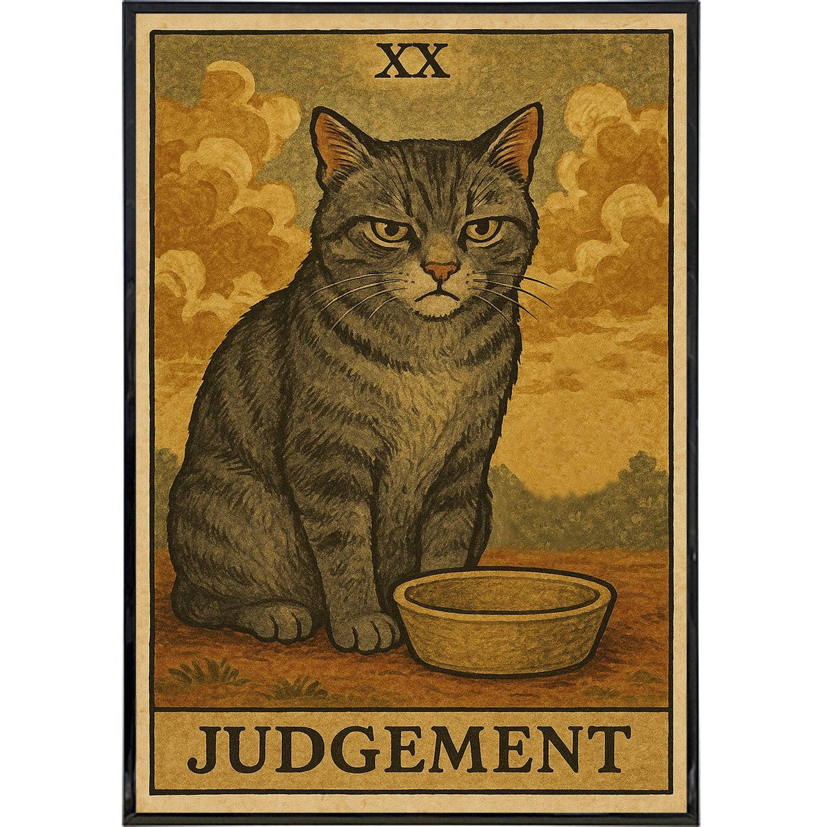 Judgement Cat Print
