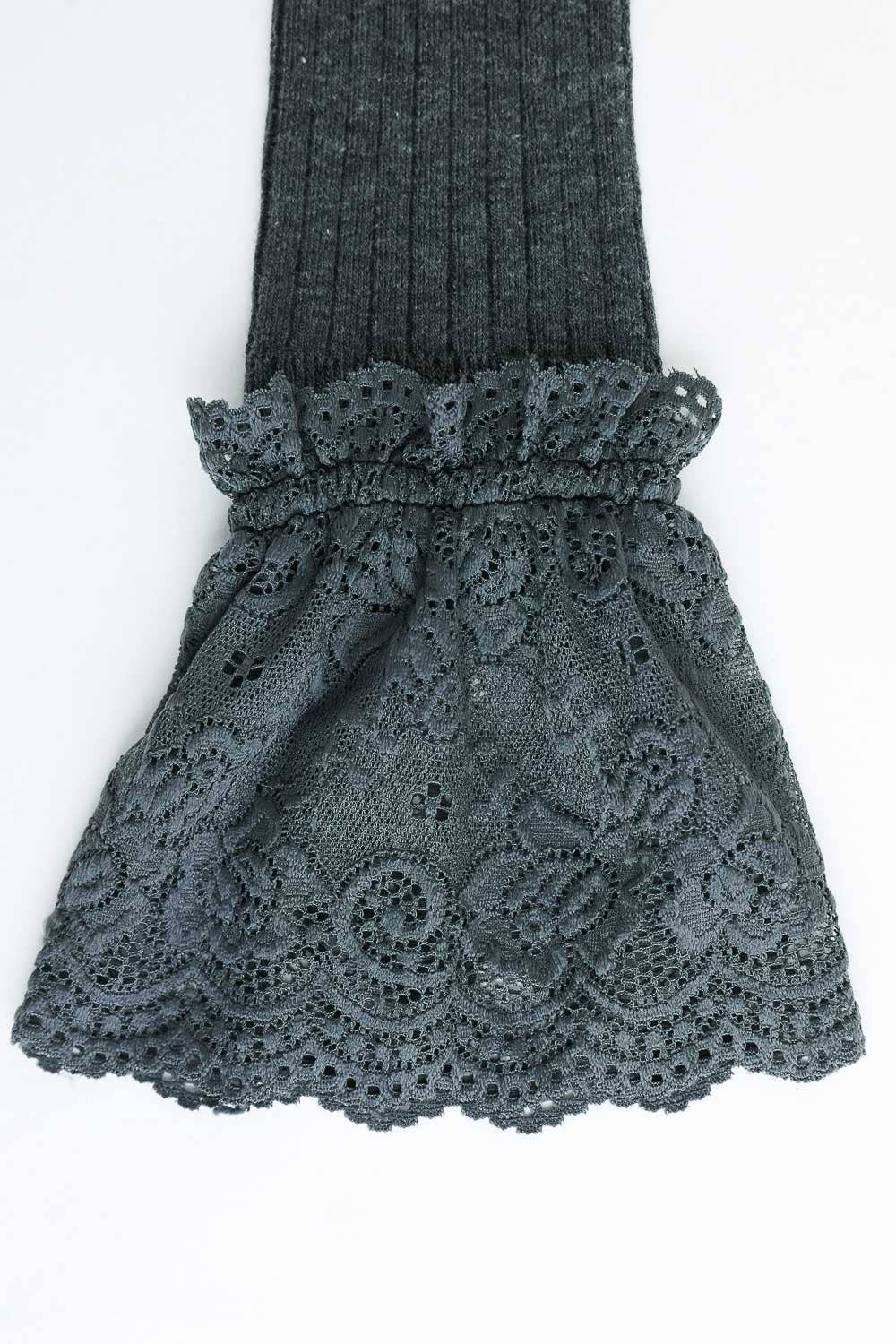 Lace Trimmed Knee-Highs