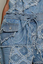 Patchwork Denim Overalls