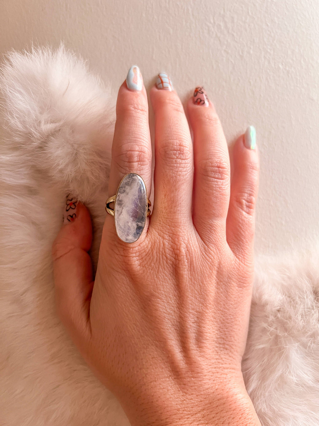 Freeform Moontone Ring