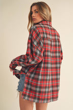 No Buttons Plaid