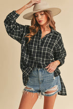 No Buttons Plaid